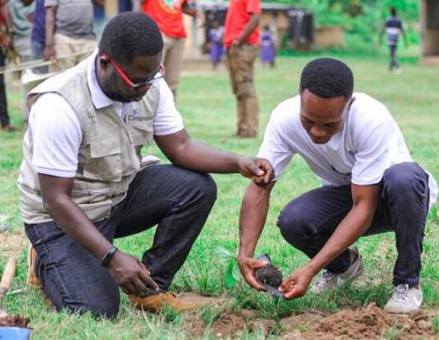 Compassion International plants trees at Ado Nkwanta